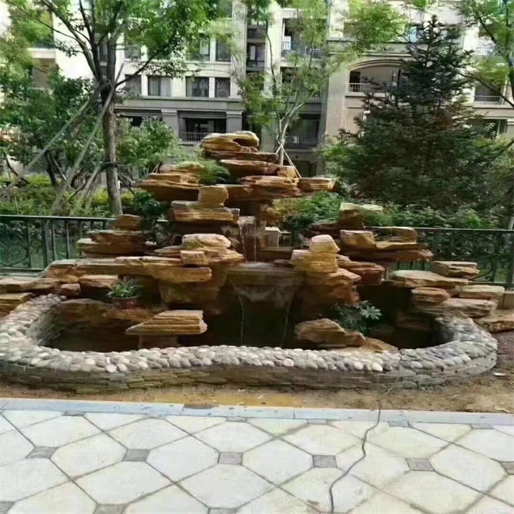 阳日镇庭院假山鱼池设计方案